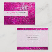 Parties scintillant rose Carte de visite de beauté (Devant / Derrière)