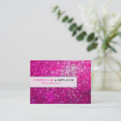 Parties scintillant rose Carte de visite de beauté (Debout devant)