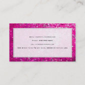 Parties scintillant rose Carte de visite de beauté (Dos)
