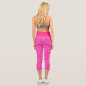 Parties scintillant rose chaud Capri Leggings (Verso)