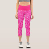 Parties scintillant rose chaud Capri Leggings (Recto)