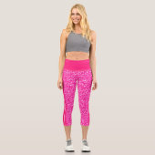 Parties scintillant rose chaud Capri Leggings (Recto)