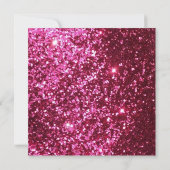 Parties scintillant rose chaud Invitation de la fê (Dos)