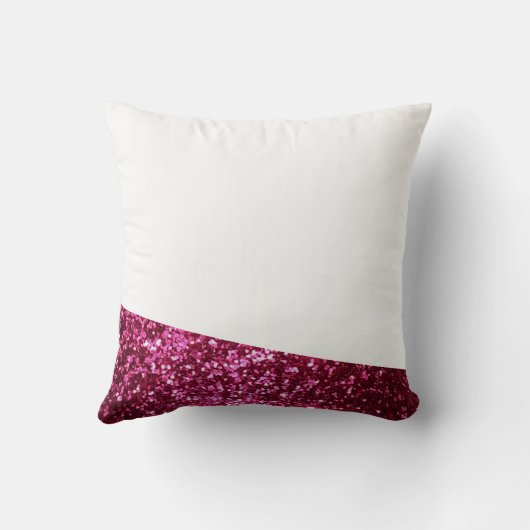 Parties scintillant rose chaud Nom Ado Coussin Mit (Verso)