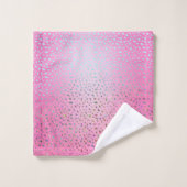 Parties scintillant rose Cheetah Imprimer (Gant de toilette)