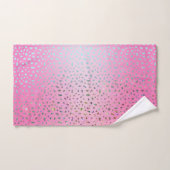 Parties scintillant rose Cheetah Imprimer (Serviette à main)