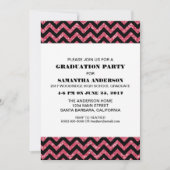 Parties scintillant rose Chevron Invitation de la  (Devant)