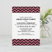 Parties scintillant rose Chevron Invitation de la (Debout devant)