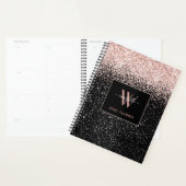 Parties scintillant rose chic Nom du monogramme 20 (Devant avec enveloppe)