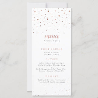 Parties scintillant rose Classic Mariage Menu