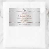 Parties scintillant Rose d'argent Étiquettes de pr (Sac)