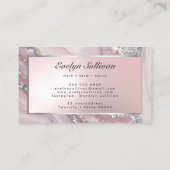 Parties scintillant rose délicate carte de visite (Dos)
