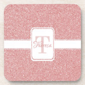 Parties scintillant rose Dessous de verre en plast (Devant)