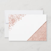 parties scintillant rose en or confetti blanc rsvp (Dos)