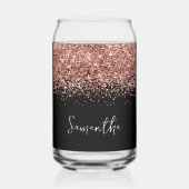 Parties scintillant rose en or glam sur noir (Recto)