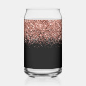 Parties scintillant rose en or glam sur noir (Verso)