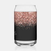 Parties scintillant rose en or glam sur noir (Gauche)