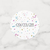 Parties scintillant rose et aqua Confetti (Petit recto)