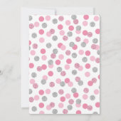 Parties scintillant rose et argent Invitations de (Dos)