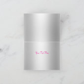 Parties scintillant rose et Carte de remerciements (Intérieur)