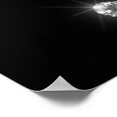 Parties scintillant rose et noire Douce 16 Affiche (Coin)