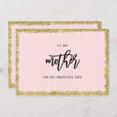 Parties scintillant rose et or à ma carte mariage  (Devant / Derrière)