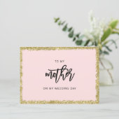 Parties scintillant rose et or à ma carte mariage  (Debout devant)