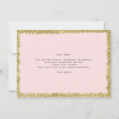 Parties scintillant rose et or à ma carte mariage  (Dos)