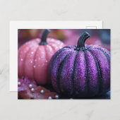 Parties scintillant rose et violet Carte de voeux (Devant / Derrière)