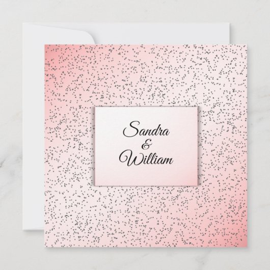 Parties scintillant Rose festive Look Faire-part d (Dos)