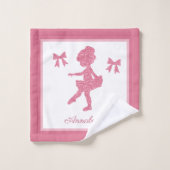 Parties scintillant rose Fille Ballerina Salle de (Gant de toilette)