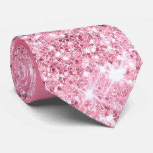 Parties scintillant rose fraise Cravate de luxe