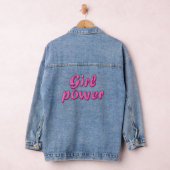 Parties scintillant rose "Girl Power" Denim Jacket (Hangar)