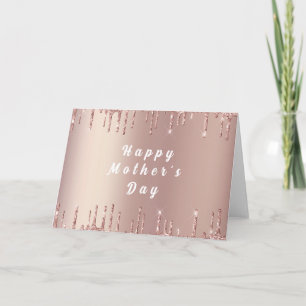 Parties scintillant rose Gold Blush Carte de fête 