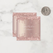 Parties scintillant rose Gold Blush - Carte de not (Devant/Arrière en situation)