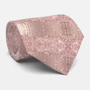 Parties scintillant rose Gold Blush Cravate Sparkl