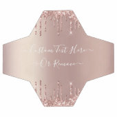 Parties scintillant rose Gold Blush Éclats Texte p (Plat)