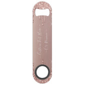 Parties scintillant rose Gold Blush - Votre texte (Devant)