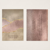 Parties scintillant rose Gold Foil Écran de bijout (Devant & derrière)