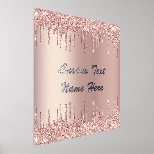 Parties scintillant rose Gold - Impression de text (Poser)