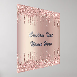 Parties scintillant rose Gold - Impression de text