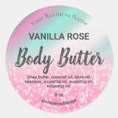 Parties scintillant rose holographique Étiquettes (Devant)