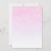 Parties scintillant rose - Invitation d'anniversai (Dos)
