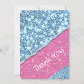 Parties scintillant ROSE INVITATION DE LA FILLE AN (Dos)