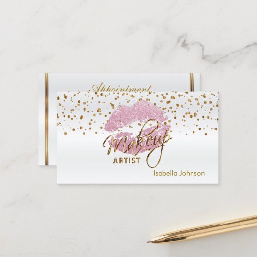 Parties scintillant rose Lèvres Rendez-vous Annexe (Devant/Arrière en situation)