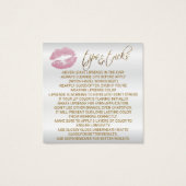 Parties scintillant rose lèvres sur blanc - Commen (Dos)