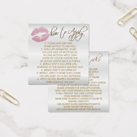 Parties scintillant rose lèvres sur blanc - Commen (Bureau)