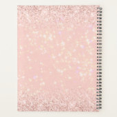 Parties scintillant rose moderne Monogramme Nom 20 (Dos)