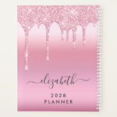 Parties scintillant rose monogramme (Dos)