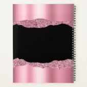 Parties scintillant rose monogramme noir (Dos)